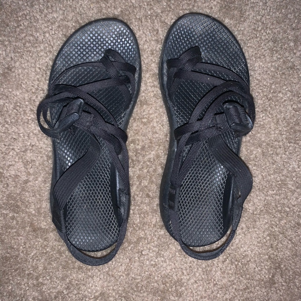 Black two strap chacos